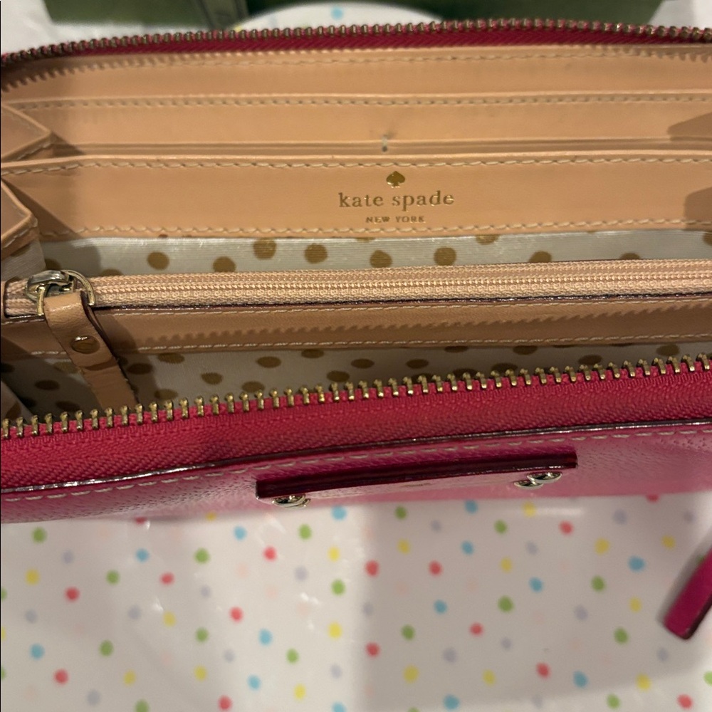 Kate Spade Fuchsia Leather Wallet - Picture 4 of 6